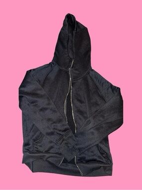 Black Men's Zip-Up Hoodie Jacket